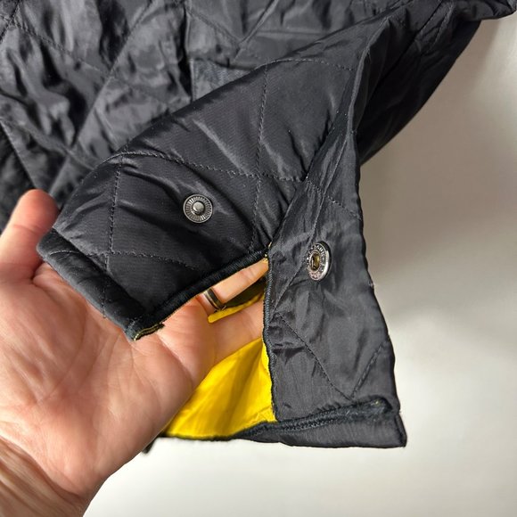 Barbour Men's Small Liddesdale Jacket Quilted Black Button Up - Picture 7 of 10